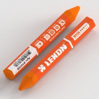 Мелок восковой для мокрых и грязных поверхностей 15*105мм LEKON WOSK оранжевый 12/144